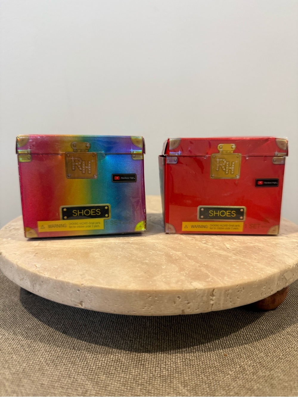 Rainbow Rainbow & Red Shoe Storage Trunk Set by Rainbow